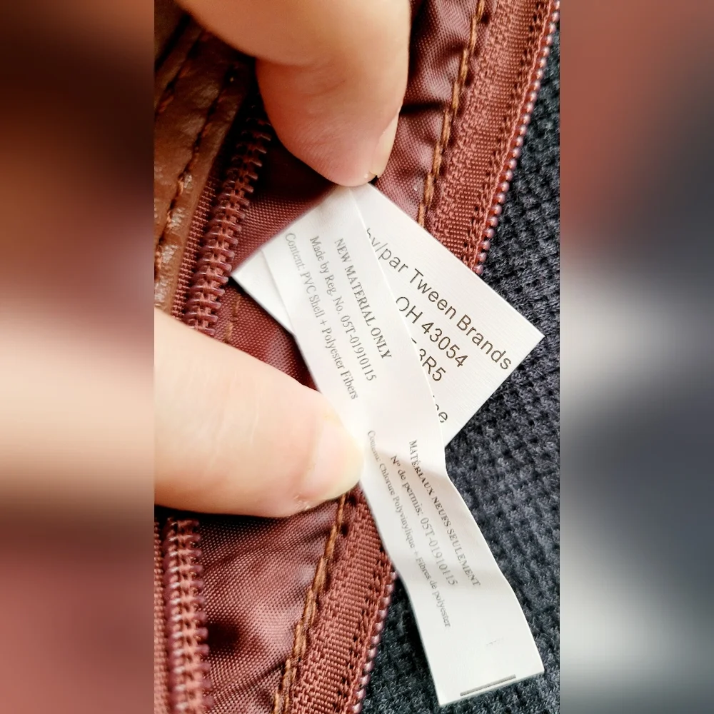 Justice Boho Fringe Faux Leather Crossbody Bag Letter 